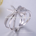 Hermoso compromiso para las mujeres anillo de plata 925 AAA cz piedra